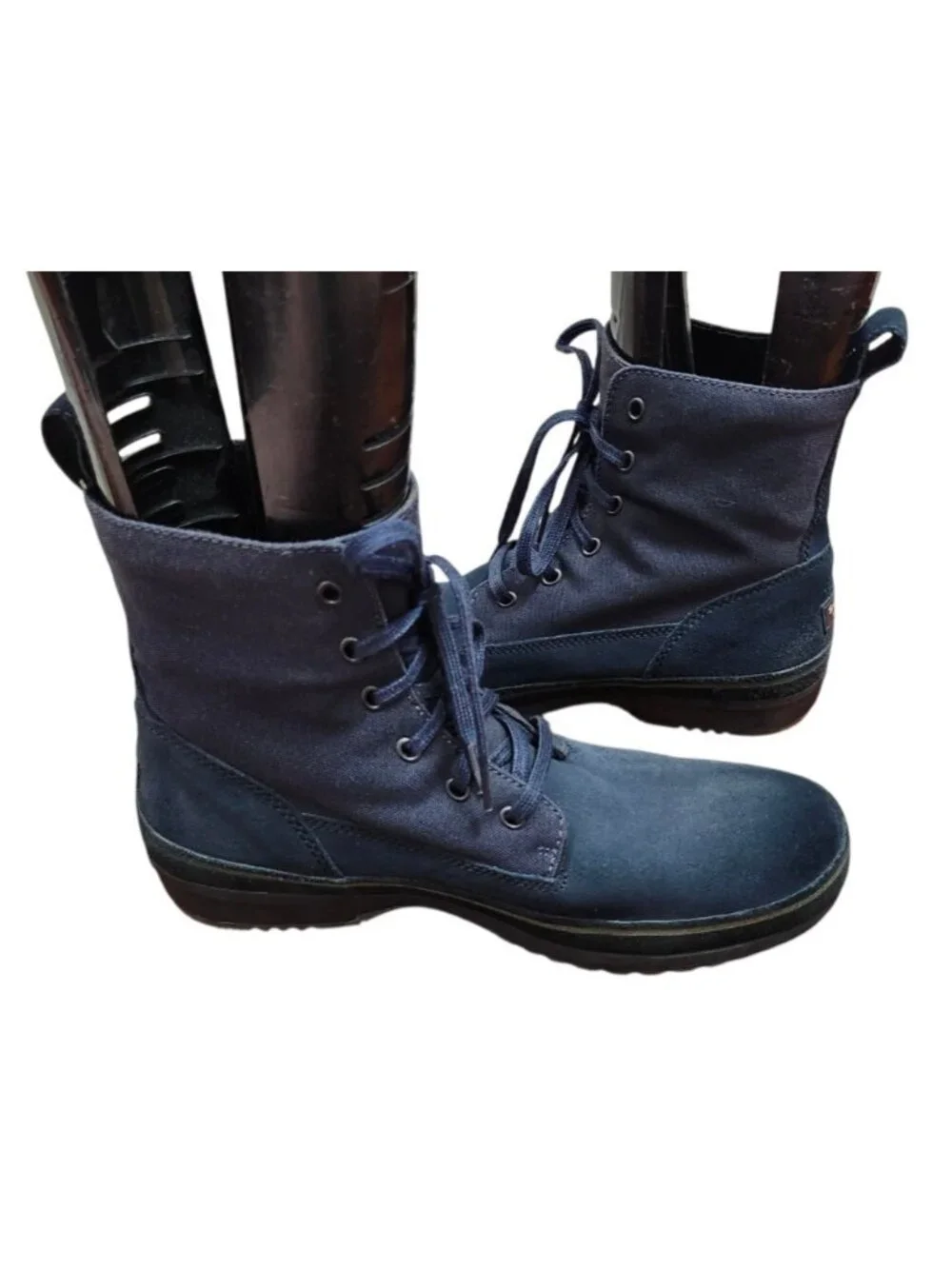 Sorel Woodbine Surplus NM1783 Men's Boots Size 13 Navy Leather Canvas Lace Up